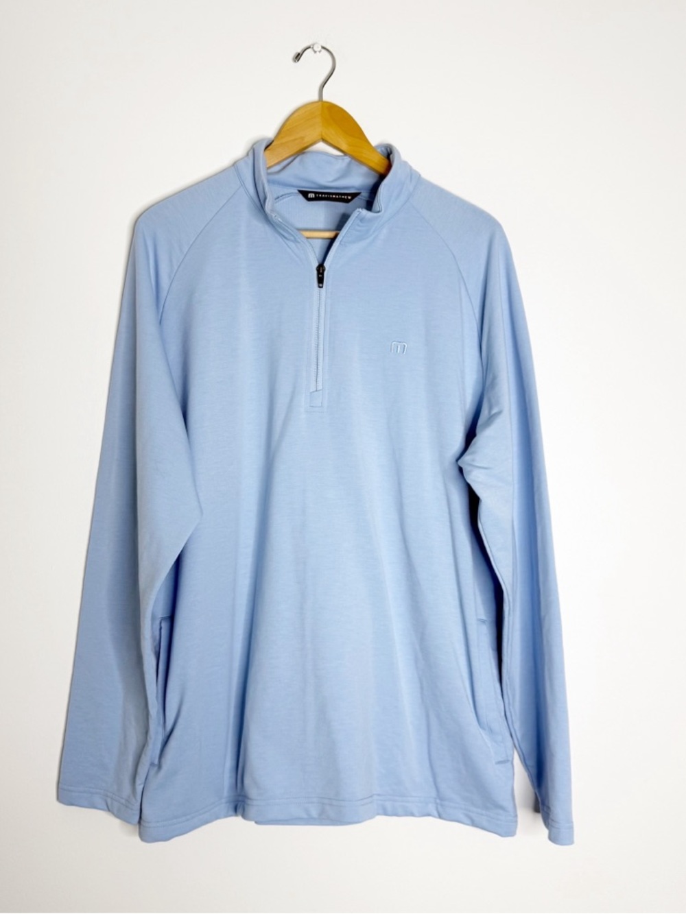 Travis Mathew Quarter Zip Pullover Blue Golf Performance Men’s XL